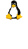 [Animated GIF of Tux bouncing on a globe of the world]